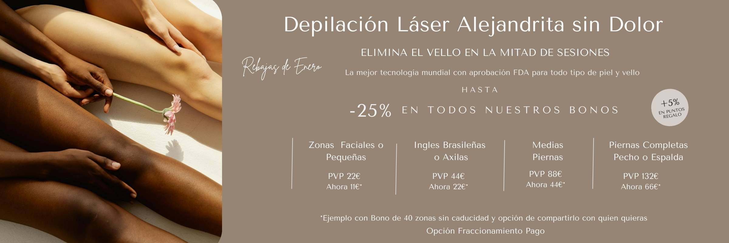 Rebajas Depilación laser alejandrita